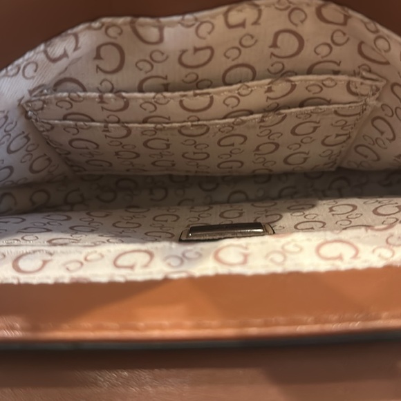 Guess Brown Crossbody Bag with Adjustable Strap and Embossed Pouch - Picture 2 of 3